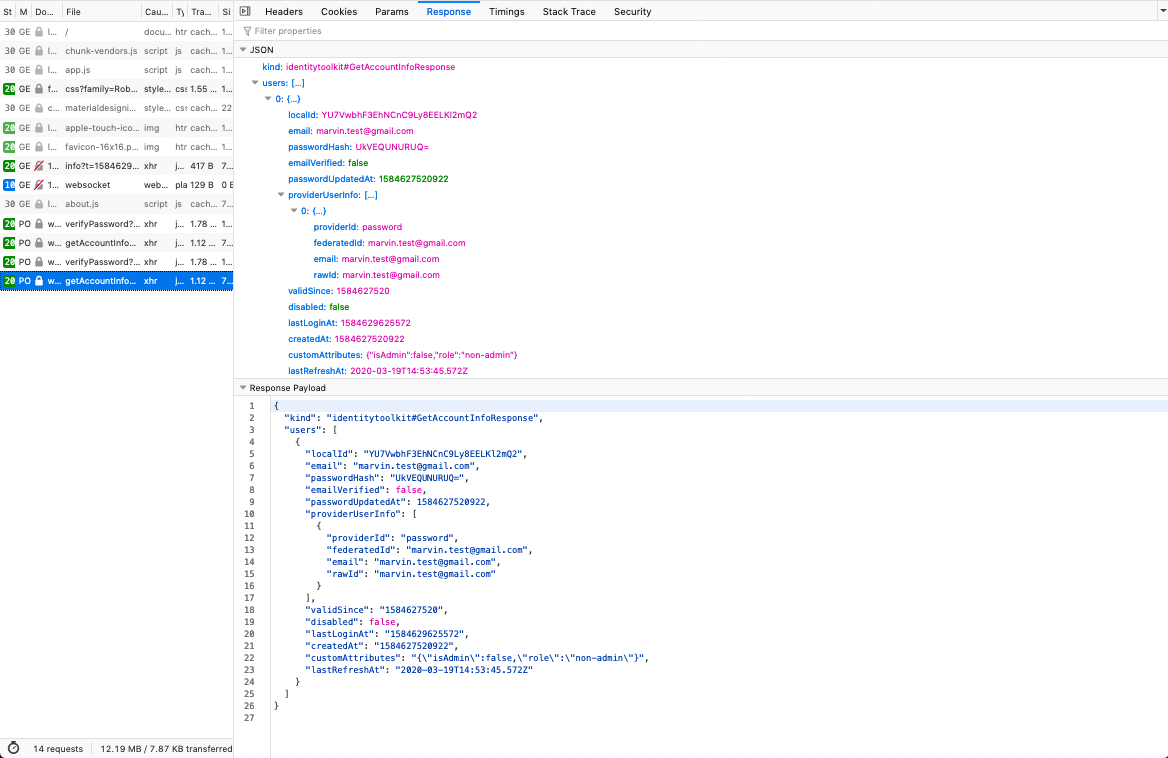 Non-admin get account information